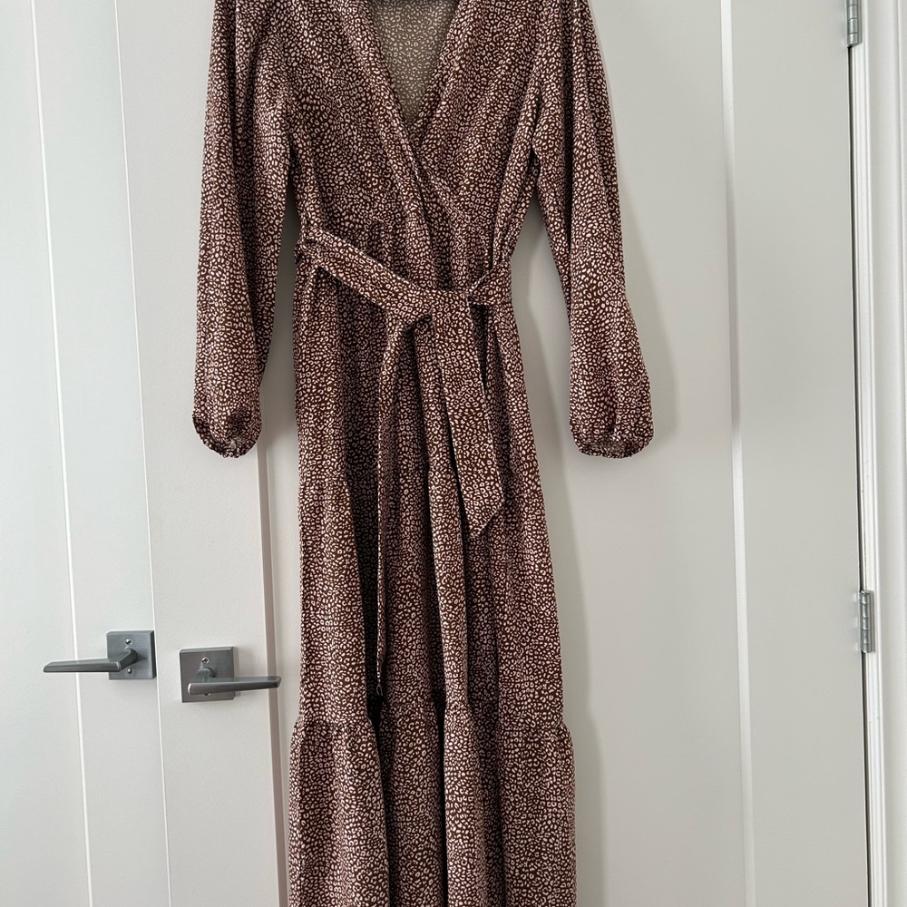 Cheetah print maxi dress
